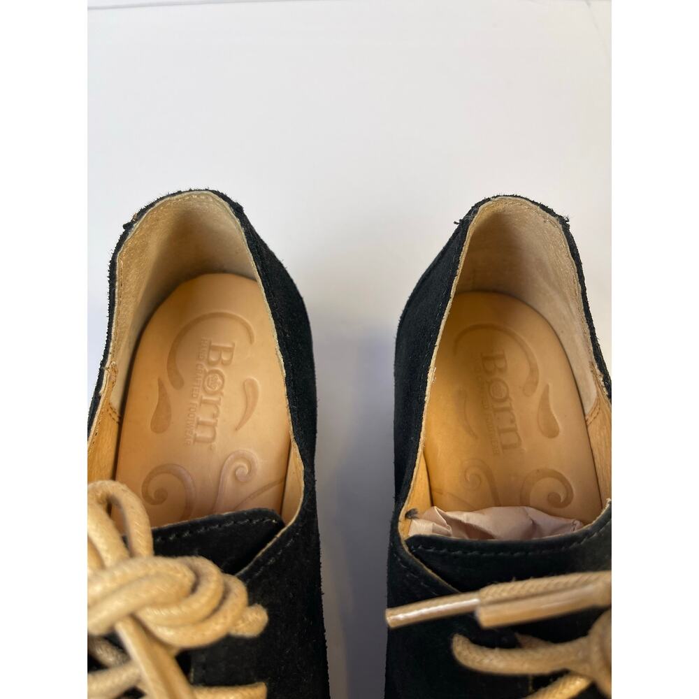 Børn Mott women’s Black Suede Lace Up Oxfords size 8.5|40 W/Box Dark Academia - Picture 6 of 13